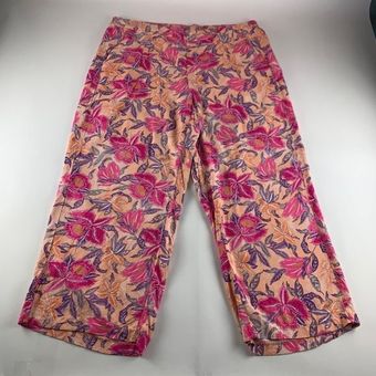Old Navy Bright Tropical Print Pull On Wide Leg Lounge Pant XXL