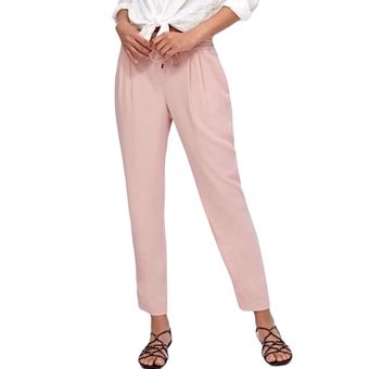 ZARA Drawstring Waist Tapered Leg Pants Pink Size XS - $20 - From Katie