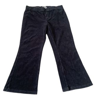 Pam & Gela Black Velvet Sweat Pants Boot Cut Size L Women Size L - $34 -  From Cpeterson