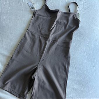 Aritzia Wilfred Free Divinity 7” Turner Taupe Scoop Back Jumpsuit