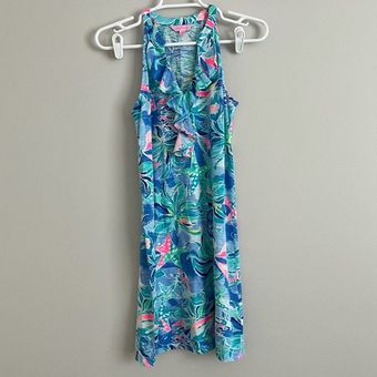 Lilly Pulitzer Shay Dress in Bennet Blue Celestial Seas XXS 41