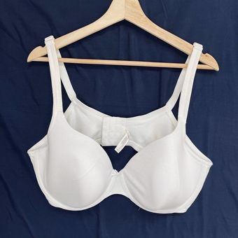 Cacique T-Shirt Bra 46D White Padded Underwire Adjustable