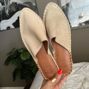 Anthropologie ALOHAS Step by Step Suede Espadrilles Flats Slip