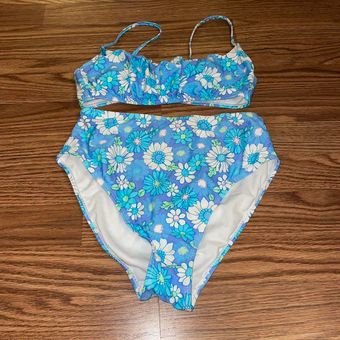 No Boundaries Blue Floral Bikini Set Size M - $10 - From Hannah