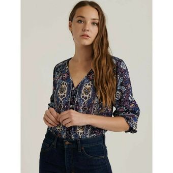 New Lucky Brand Button Top- Size S