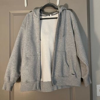 cozy fleece boyfriend zip hoodie