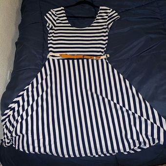 Derek Heart striped nautical skater dress M Size M - $30 - From Cindy