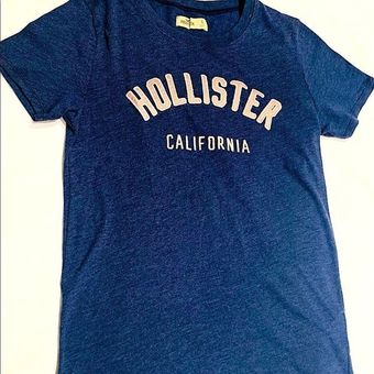 Hollister Logo t-shirt Navy - $7 - From Keren