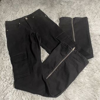 Hot Topic Y2k Cargo Pants Womens 9 Black Carpenter Streetwear Grungecore  Goth Size undefined - $35 - From Taneya