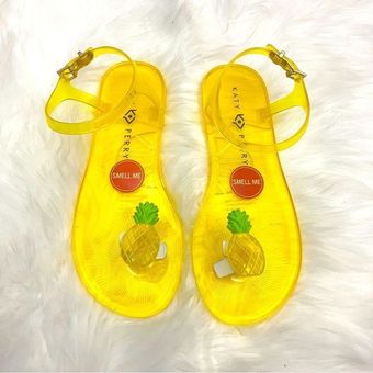 Katy Perry Geli Pineapple Scented Jelly Sandals 7 NEW Size