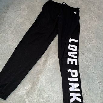 VS Pink Brand Black Sweatpants Size Small