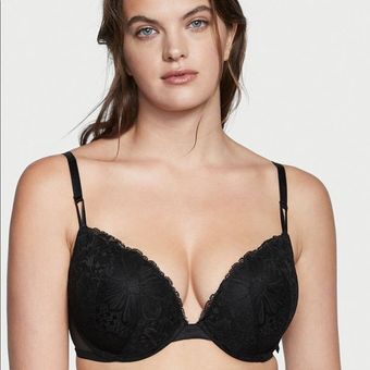 Victoria's Secret Victoria secret push-up lace bra size 38-DD Black