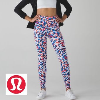 Lululemon Wunder Under Capoeira Multi Leggings High Waisted Size 4