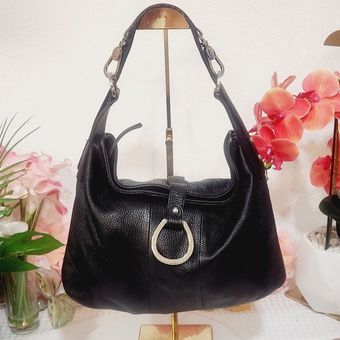 Franco Sarto Black Leather Shoulder Bag Purse Bag 68 From