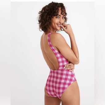 Solid and striped on sale gingham one piece