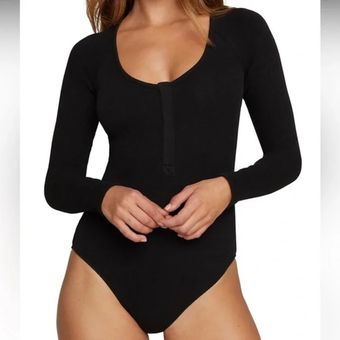 Good American, The Feel Good Long Sleeve Bodysuit