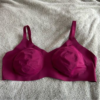 Knix Padded V-Neck Bra Thin Strap in Winterberry Size 8+ - $40