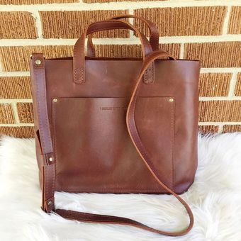 Portland Leather Goods Cognac Classic Medium Crossbody Tote NWOT - $75 New  With Tags - From J