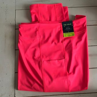 Tek Gear NWT Hot Pink Capri Legging 3x Hi Rise Stretch Pockets