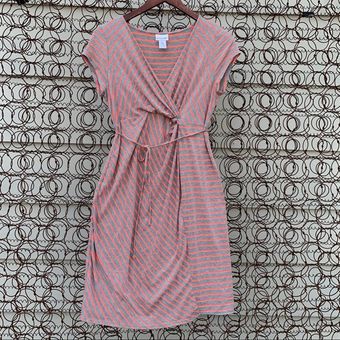 Gray Coral print shirt dress