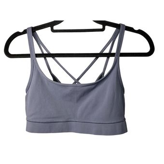 Vuori Women's Medium Mindset Bra Sports Strappy Stone Blue