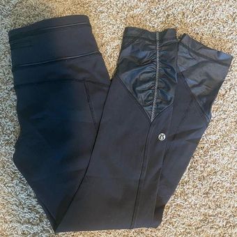 Lululemon leggings ruched ankle 25” - size 4 Black - $35 (70% Off Retail) -  From Cody