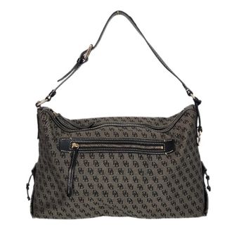 Dooney & Bourke Vintage Signature Canvas and Leather Shoulder Bag Navy &  Gray - $33 - From Katrina