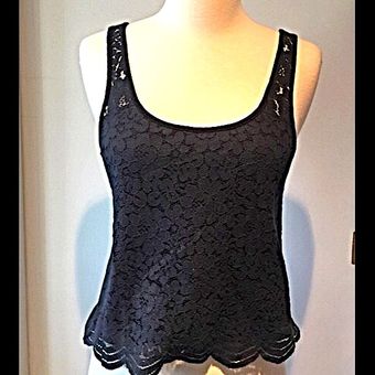 Hollister, Tops, Grey Lace Hollister Tank Top