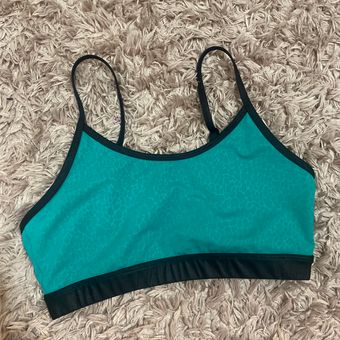 Zyia Teal And Black Sports Bra Size L - $20 - From Nicole