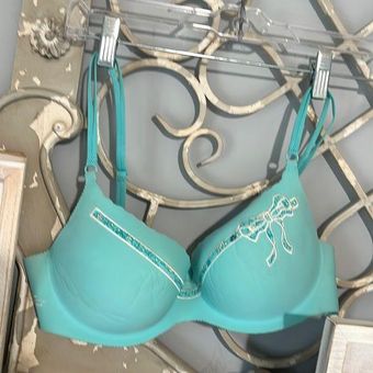 Victoria's Secret Victoria Secret Angel Bra Secret Embrace Lightly Lined  Demi 36B Aquamarine Blue Size undefined - $16 - From Debbie