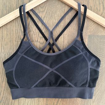 Champion Duo Dry Multi-Strap Sports Bra in Charcoal Grey and