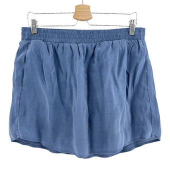 Madish One (L) Blue Elastic Waist Utility Mini Skirt Size L - $17