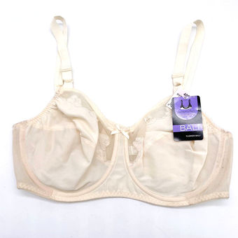 NEW Bali Flower 0180 Underwire Bra Light Beige Comfort-u Back Women's 40D  Size undefined - $21 New With Tags - From Jeannie