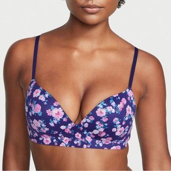 Victoria's Secret INCREDIBLE BY Wireless Push-Up Bra 34C NWT Blue