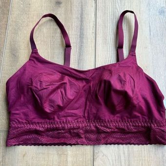 Auden Bra Bralette Cami Large Burgundy Women Lace Padded Tank Top Lingerie  NWT - $9 New With Tags - From Alexis