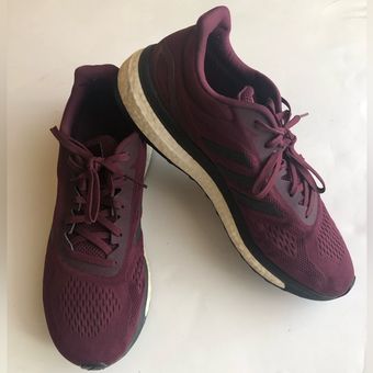 Adidas Response Boost Running Shoes Maroon/Black Size - $26 - From Hamdi