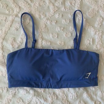 Gymshark Women's Small Bandeau Sports Bra Blue - $40 - From