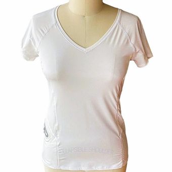 Athleta White Mesh Activewear Athletic Top Zipper Pocket ~ Women's Size  SMALL - $21 - From Susan