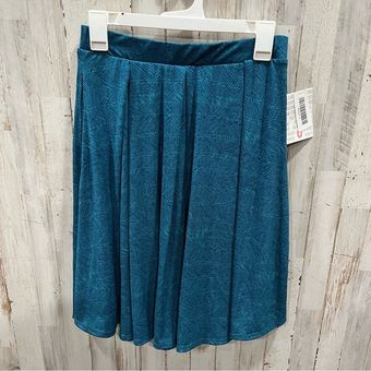 NEW LuLaRoe Blue Patterned Skirt