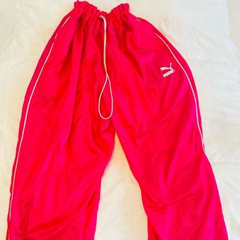 Puma Brand new hot pink nylon track pants size Large - $40 - From Addy