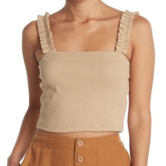 Ruffle Strap Crop Top