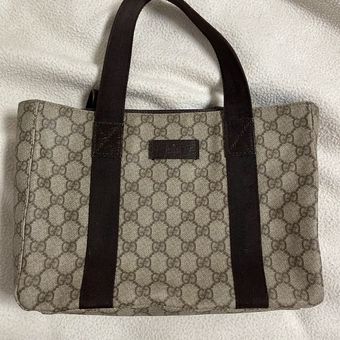 Gucci Vintage - Coated Canvas Tote Bag - Black - Leather Handbag