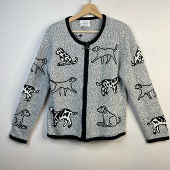 Christopher & Banks Vintage Y2K Christopher Banks Embroidered Dog Zip  Cardigan Sweater M Size M - $28 - From Jenny