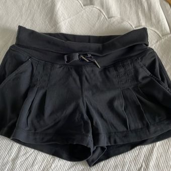 Lululemon Great pleated fold down waist black shorts Size 4 - $18 - From  Holly