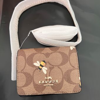 Coach Outlet Mini Wallet On A Chain In Signature Canvas