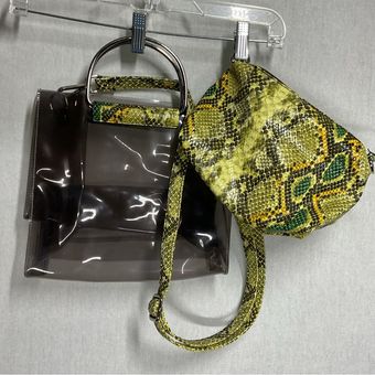 Vimoda Faux Snakeskin Clear Bag with inner Pouch - $41 - From Mary