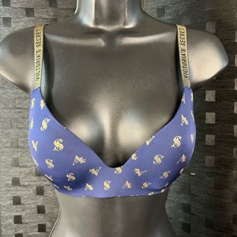 Victoria's Secret T-Shirt Lightly Lined Wireless Bra Blue Size 32 C