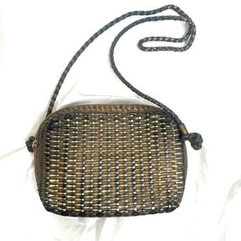 CEM, Bags, Vintage Cem Woven Leather Purse