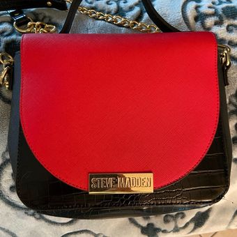 Steve Madden Fanny Pack Cross Body Bag Chain Faux Leather Women's VERY NICE!