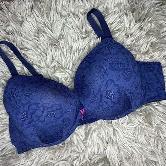 Cacique Blue Boost Plunge floral padded bra size 44D - $32 - From
